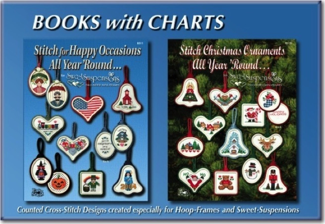 Easy Street Crafts B511-HOBC Happy Occasions All Year Round Booklet Stitch with 24 Counted Cross-Stitch Charts and 6 Double-Sided Mini-Frames 